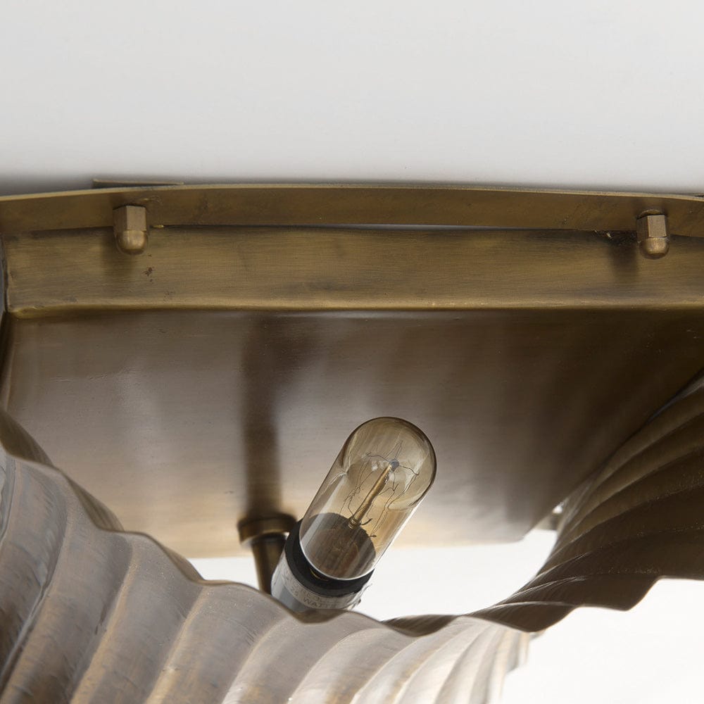 Mercana - Letitia 10.5L x 5.5W x 11.0H Gold Hammered Metal Fan Wall Sconce - 68777_CLOSEOUT view 4