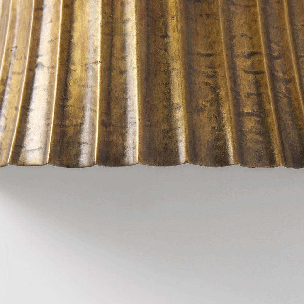 Mercana - Letitia 10.5L x 5.5W x 11.0H Gold Hammered Metal Fan Wall Sconce - 68777_CLOSEOUT view 6