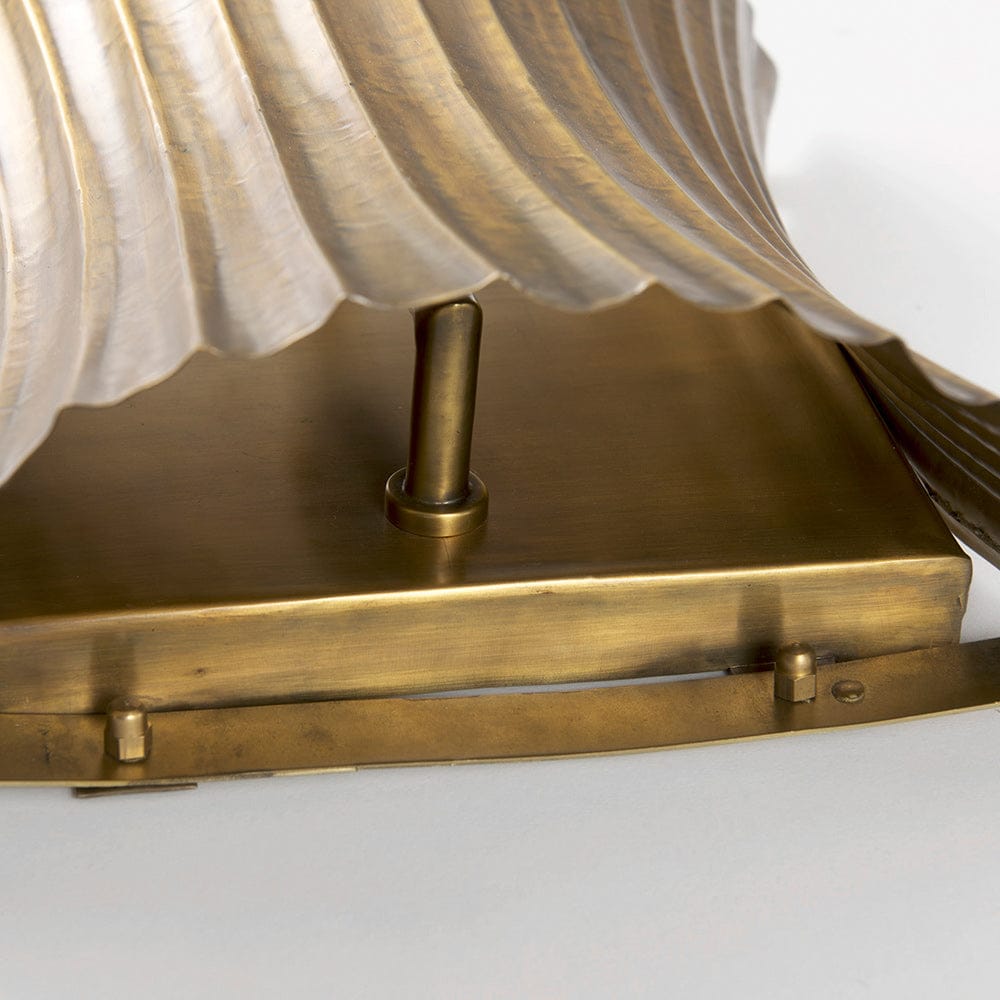 Mercana - Letitia 10.5L x 5.5W x 11.0H Gold Hammered Metal Fan Wall Sconce - 68777_CLOSEOUT view 7