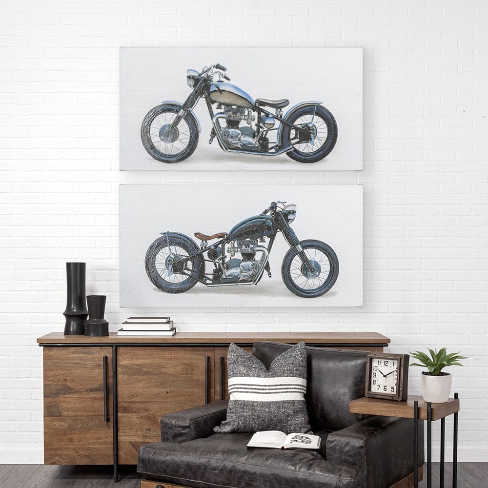 Mercana - Lets Roll I White by James Wiens a Hand Embellished Textured Canvas - 101733-L view 2