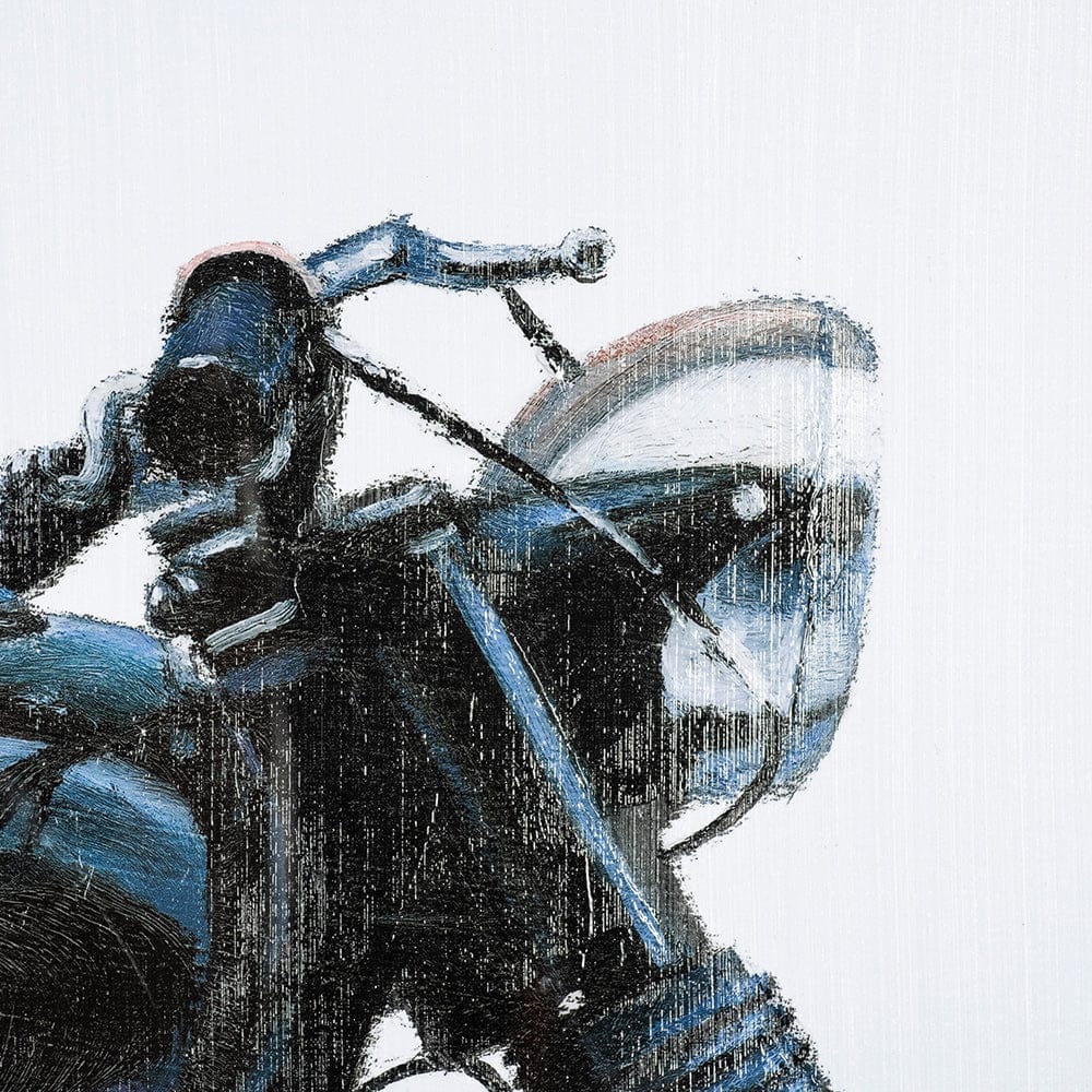 Mercana - Lets Roll White I by James Wiens a Hand Embellished Textured Framed Art Print Matted under Glass - 13414 view 7