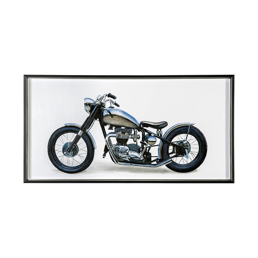 Mercana - Lets Roll White II by James Wiens a Hand Embellished Textured Framed Art Print Matted under Glass - 13415 view 1