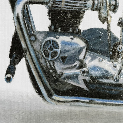 Mercana - Lets Roll White II by James Wiens a Hand Embellished Textured Framed Art Print Matted under Glass - 13415 view 8