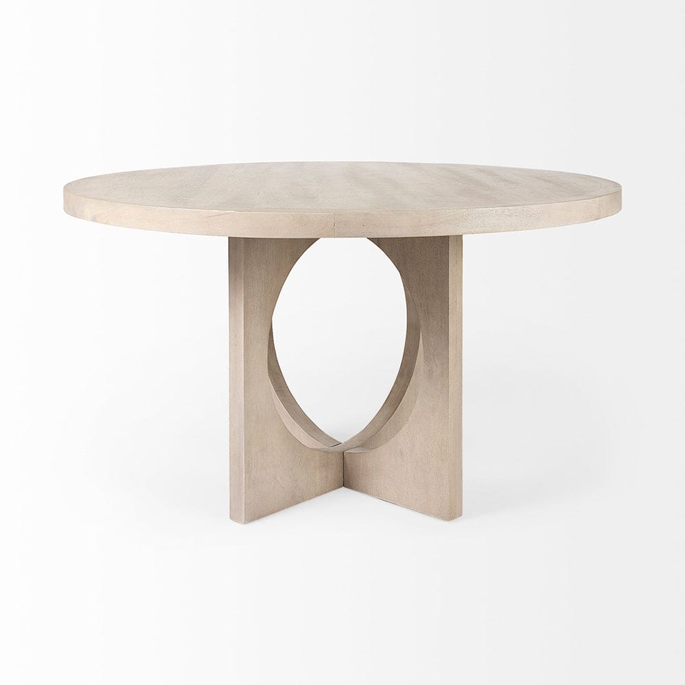 Mercana - Liesl 54.L x 54.0W x 30.0H Barely Gray Finished Wood W/ Circular Top Dining Table - 69184 view 3