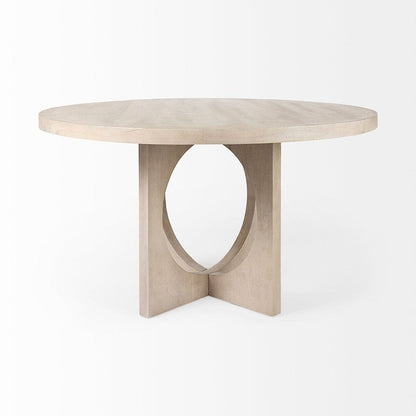 Mercana - Liesl 54.L x 54.0W x 30.0H Barely Gray Finished Wood W/ Circular Top Dining Table - 69184 view 3