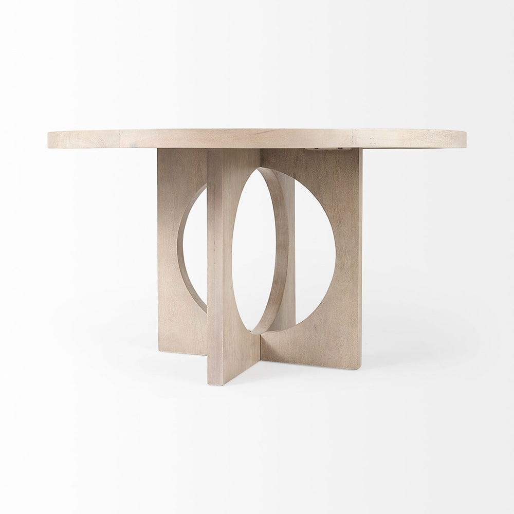 Mercana - Liesl 54.L x 54.0W x 30.0H Barely Gray Finished Wood W/ Circular Top Dining Table - 69184 view 4