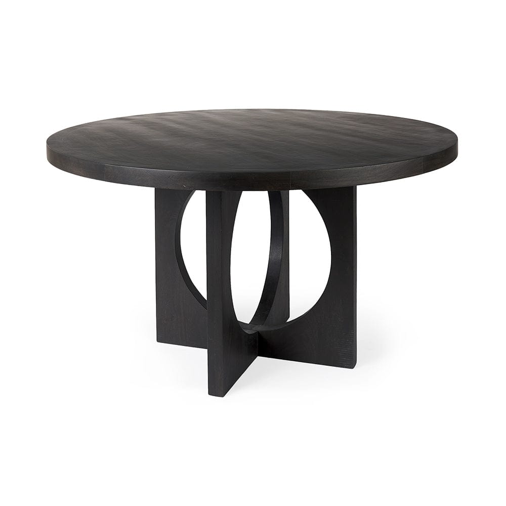 Mercana - Liesl 54.L x 54.0W x 30.0H Black Wood W/ Circular Top Dining Table - 69185 view 1
