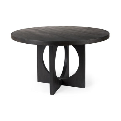 Mercana - Liesl 54.L x 54.0W x 30.0H Black Wood W/ Circular Top Dining Table - 69185 view 1