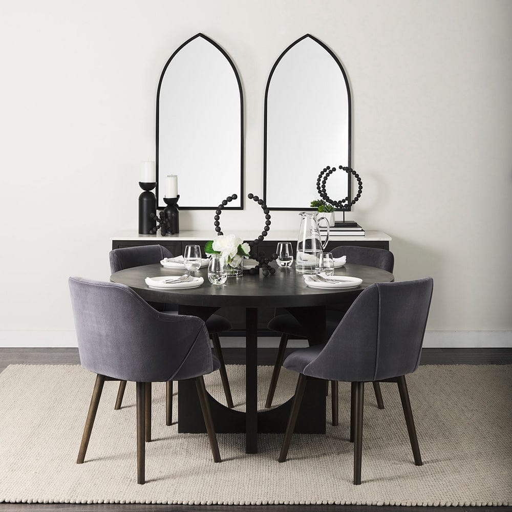 Mercana - Liesl 54.L x 54.0W x 30.0H Black Wood W/ Circular Top Dining Table - 69185 view 11