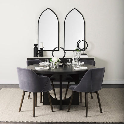Mercana - Liesl 54.L x 54.0W x 30.0H Black Wood W/ Circular Top Dining Table - 69185 view 11