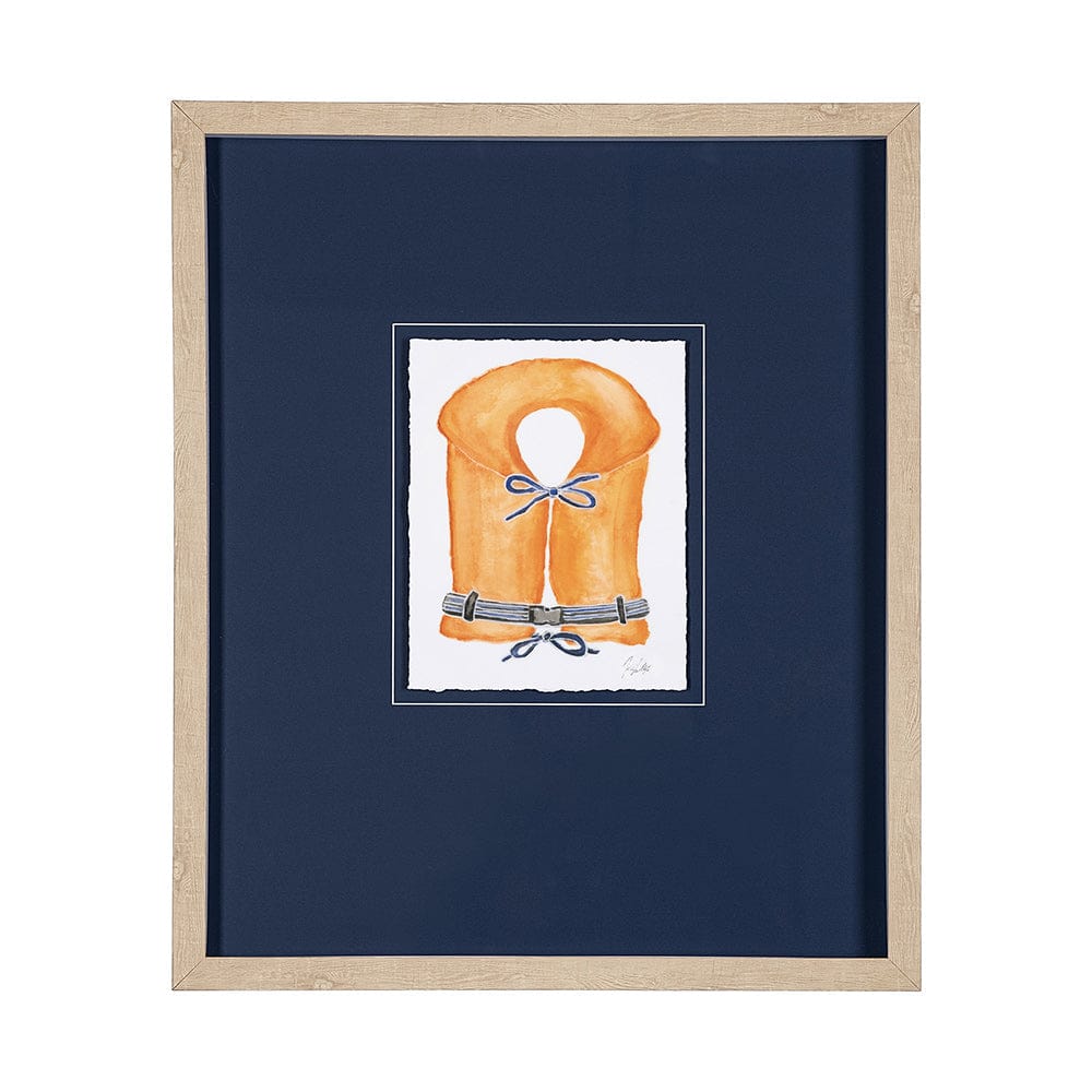 Mercana - Lifejacket II by Mercana Studio a Hand Embellished Textured Framed Art Print Matted under Glass - 13317 view 1