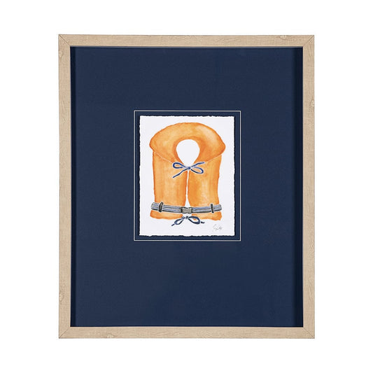 Mercana - Lifejacket II by Mercana Studio a Hand Embellished Textured Framed Art Print Matted under Glass - 13317 view 1