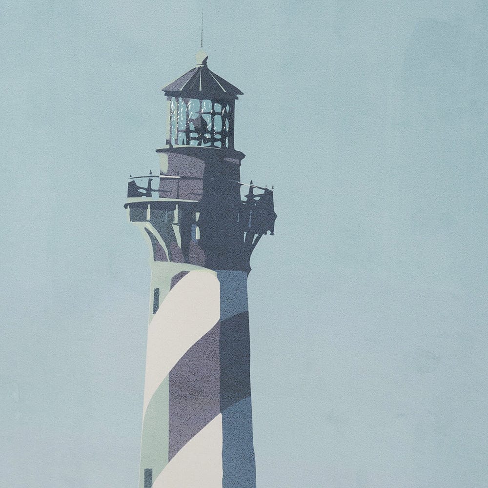 Mercana - Lighthouse I-Cape Hatteras by Mercana Studio a Hand Embellished Framed Art Print Matted under Glass - 15757 view 7