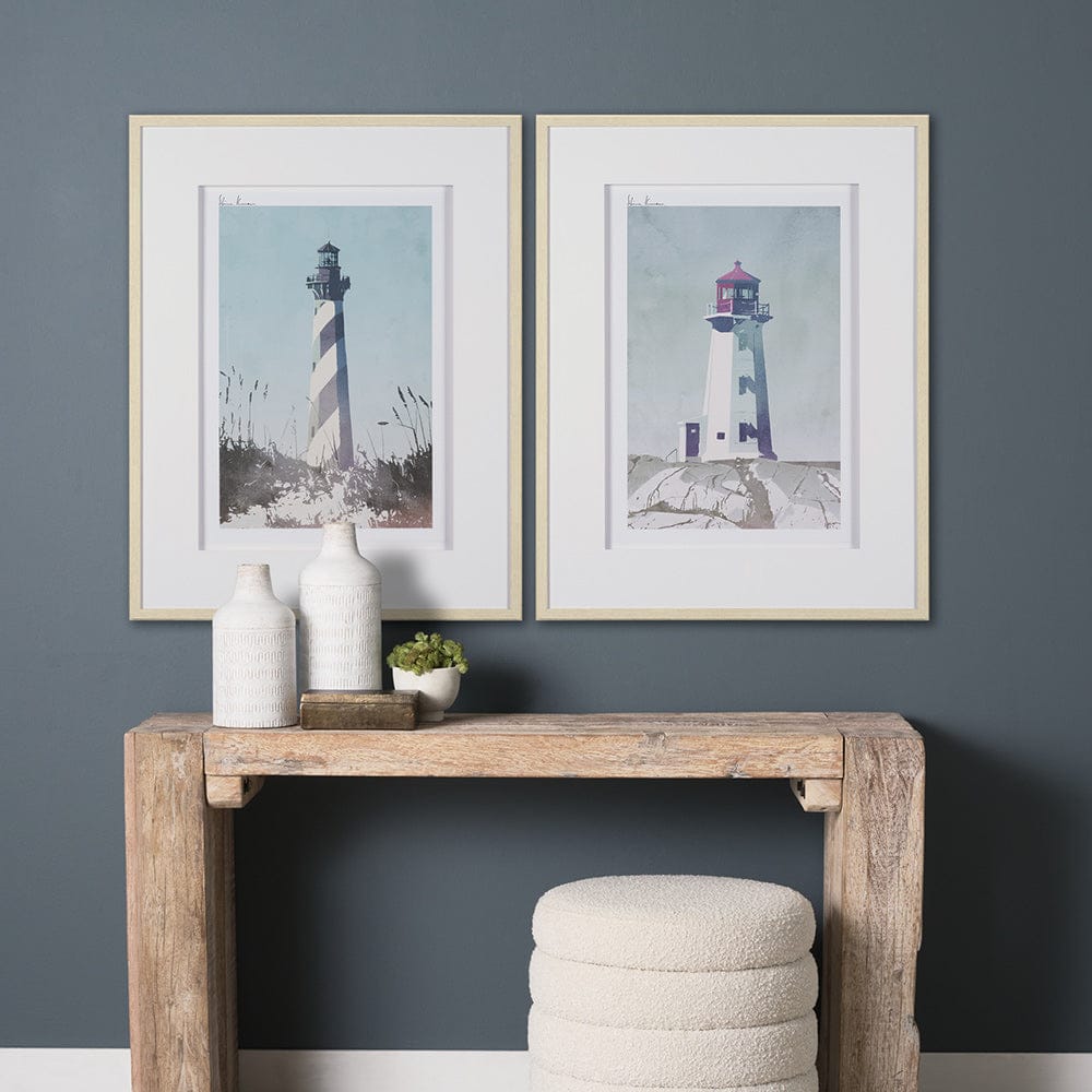 Mercana - Lighthouse I-Cape Hatteras by Mercana Studio a Hand Embellished Framed Art Print Matted under Glass - 15757 view 8