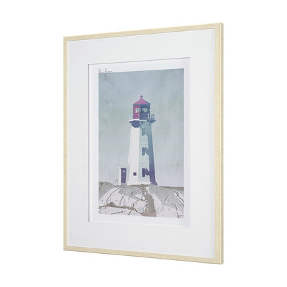 Mercana - Lighthouse II-Tybee Island by Mercana Studio a Hand Embellished Framed Art Print Matted under Glass - 15758 view 2