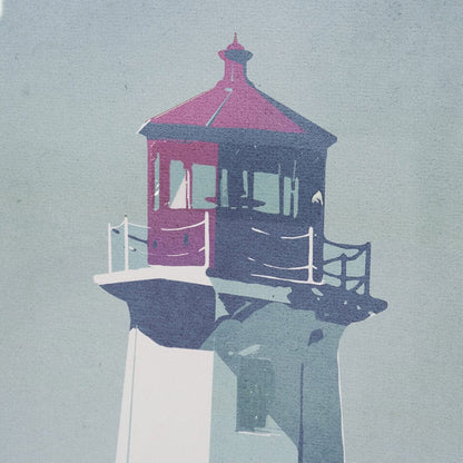 Mercana - Lighthouse II-Tybee Island by Mercana Studio a Hand Embellished Framed Art Print Matted under Glass - 15758 view 7
