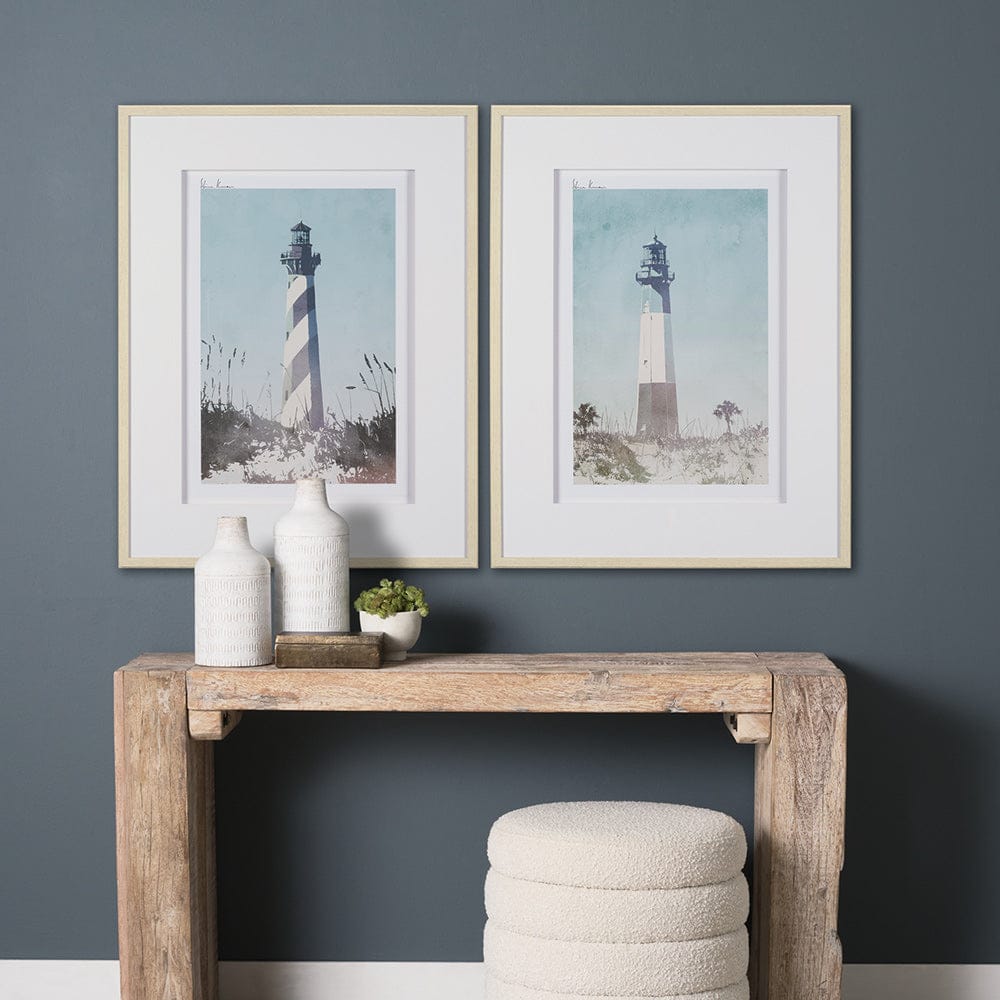 Mercana - Lighthouse III-Peggy's Cove by Mercana Studio a Hand Embellished Framed Art Print Matted under Glass - 15759 view 8