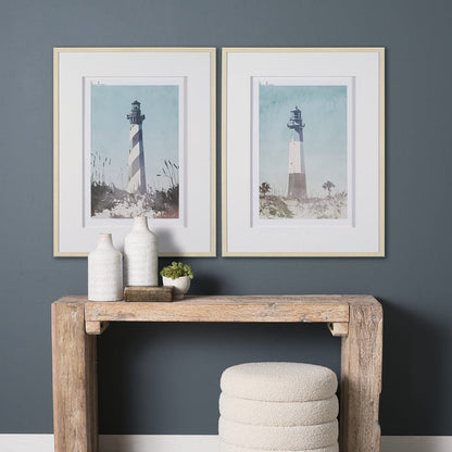 Mercana - Lighthouse III-Peggy's Cove by Mercana Studio a Hand Embellished Framed Art Print Matted under Glass - 15759 view 8