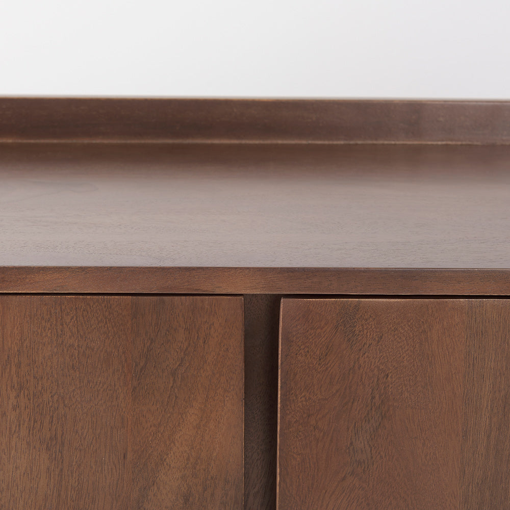 Mercana - Lillie 36.0L x 16.0W x 32.0H Medium Brown Wood 2 Door Tray Top Accent Cabinet - 69945 view 7