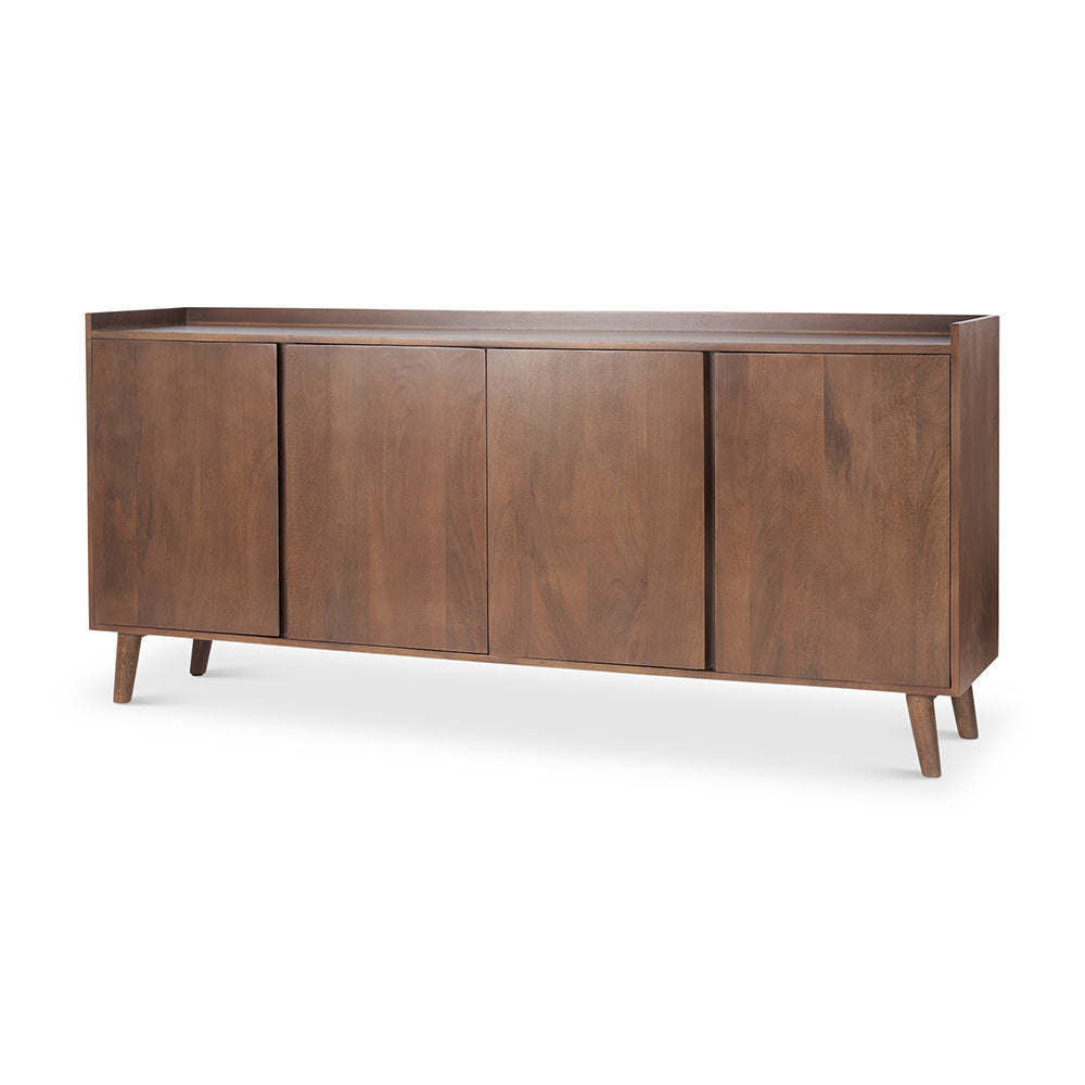 Mercana - Lillie Medium Brown Wood 4 Door Tray Top Sideboard - 69943 view 1