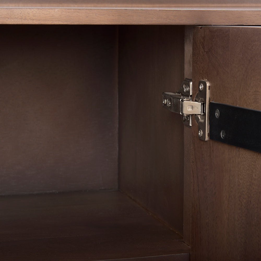 Mercana - Lillie Medium Brown Wood 4 Door Tray Top Sideboard - 69943 view 10