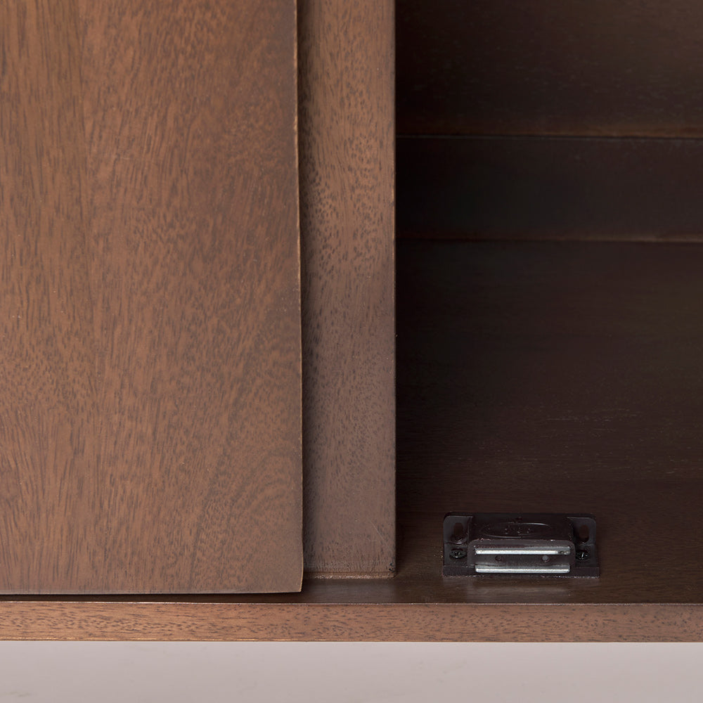 Mercana - Lillie Medium Brown Wood 4 Door Tray Top Sideboard - 69943 view 11