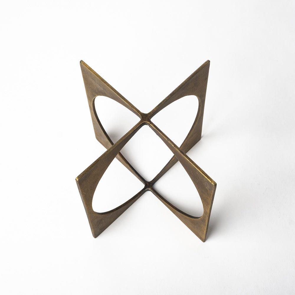 Mercana - Lima I Small 6L x 6W Gold Geometric Decorative Object - 68661 view 2