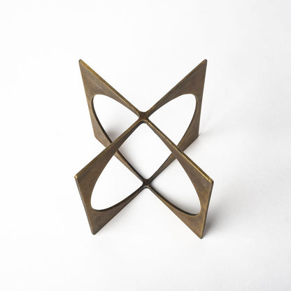 Mercana - Lima I Small 6L x 6W Gold Geometric Decorative Object - 68661 view 2