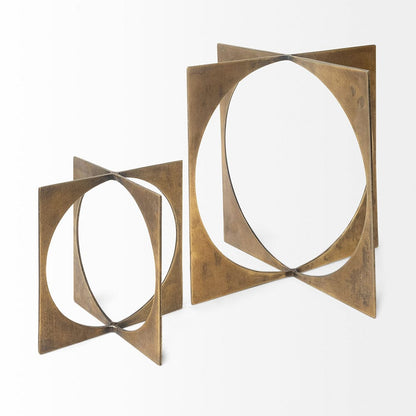 Mercana - Lima I Small 6L x 6W Gold Geometric Decorative Object - 68661 view 6