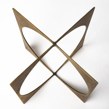 Mercana - Lima II Large 10L x 10W Gold Geometric Decorative Object - 68662 view 4