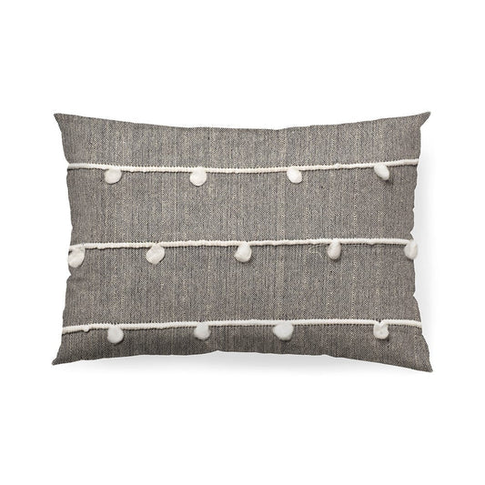 Mercana - Linda 13 x 21 Navy And Cream With White Detail Decorative Pillow Cover - 68882 view 1