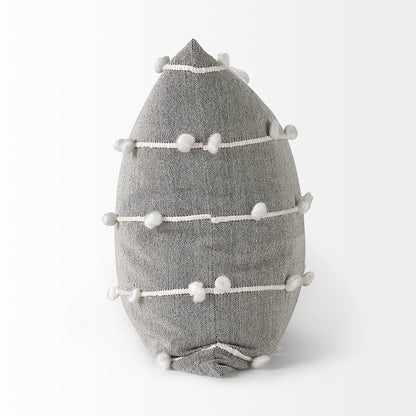 Mercana - Linda 20 x 20 Navy And Cream With White Detail Decorative Pillow Cover - 68881 view 6