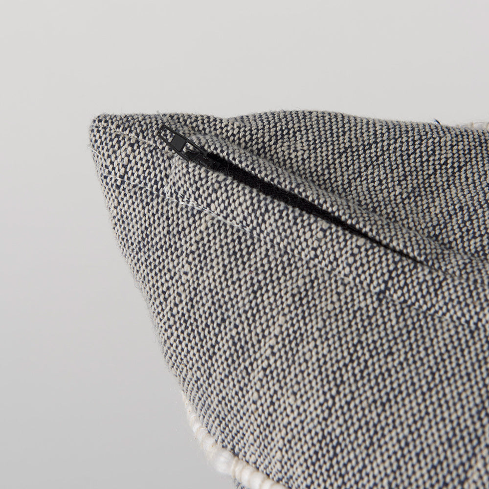 Mercana - Linda 20 x 20 Navy And Cream With White Detail Decorative Pillow Cover - 68881 view 11