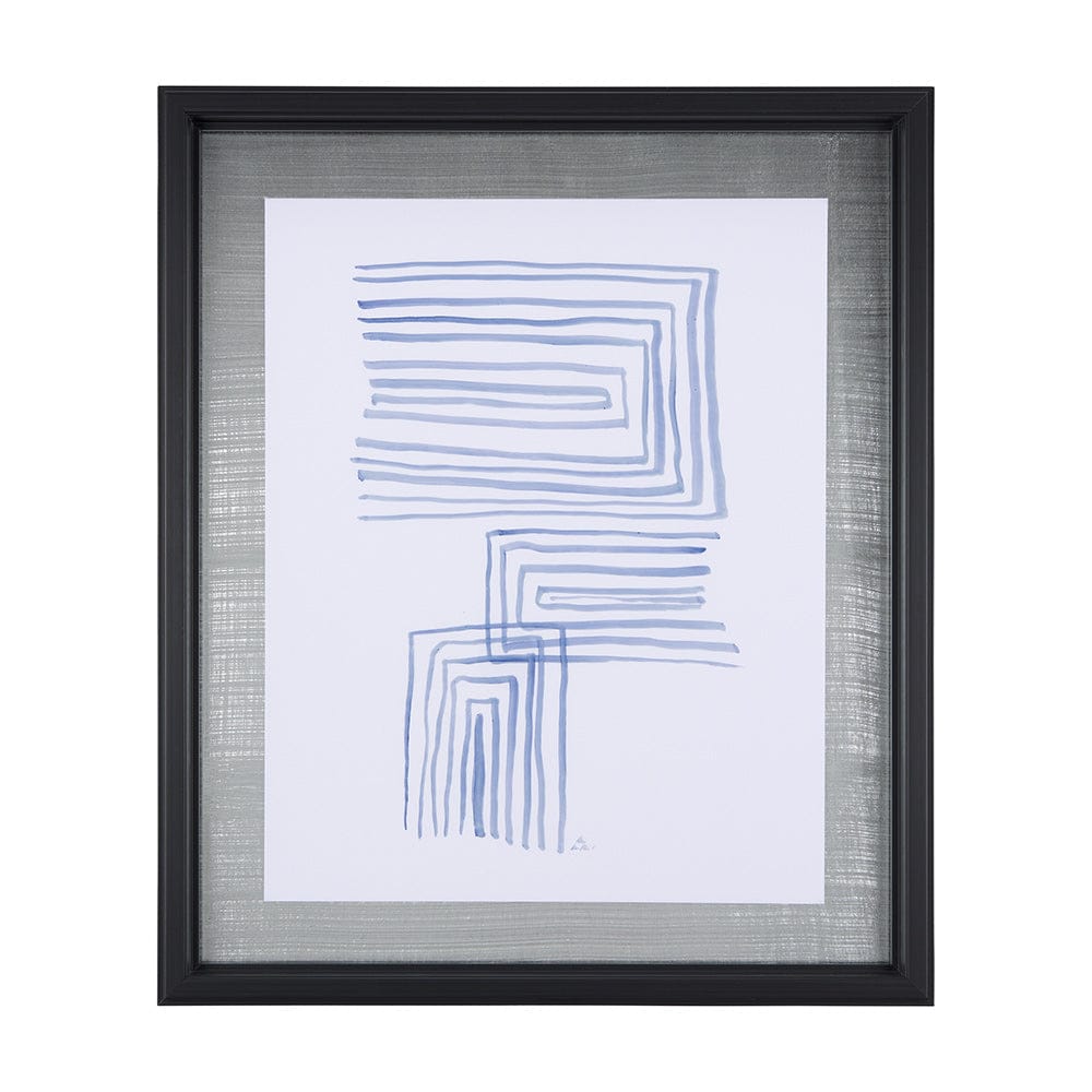 Mercana - Lines I by Mercana Studio a Hand Embellished Textured Framed Art Print Matted under Glass - 14147 view 1