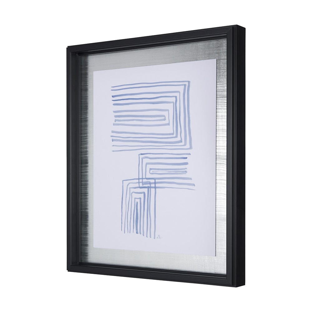 Mercana - Lines I by Mercana Studio a Hand Embellished Textured Framed Art Print Matted under Glass - 14147 view 2