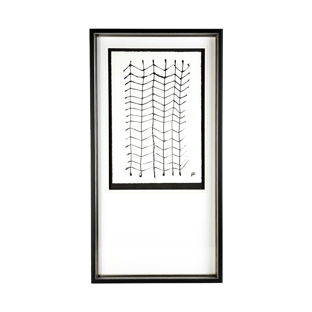 Mercana - Lines I by Studio M a handmade Original Framed Artwork under Glass - 11640 view 1
