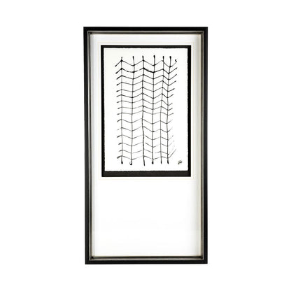 Mercana - Lines I by Studio M a handmade Original Framed Artwork under Glass - 11640 view 1