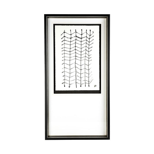 Mercana - Lines I by Studio M a handmade Original Framed Artwork under Glass - 11640 view 1