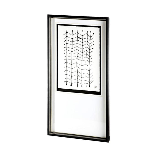 Mercana - Lines I by Studio M a handmade Original Framed Artwork under Glass - 11640 view 2