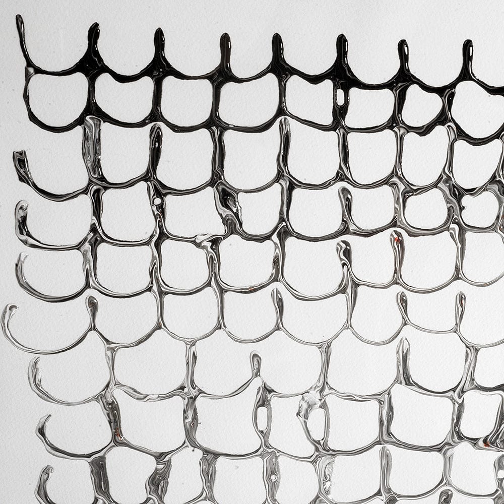 Mercana - Lines II by Studio M a handmade Original Framed Artwork under Glass - 11641 view 3