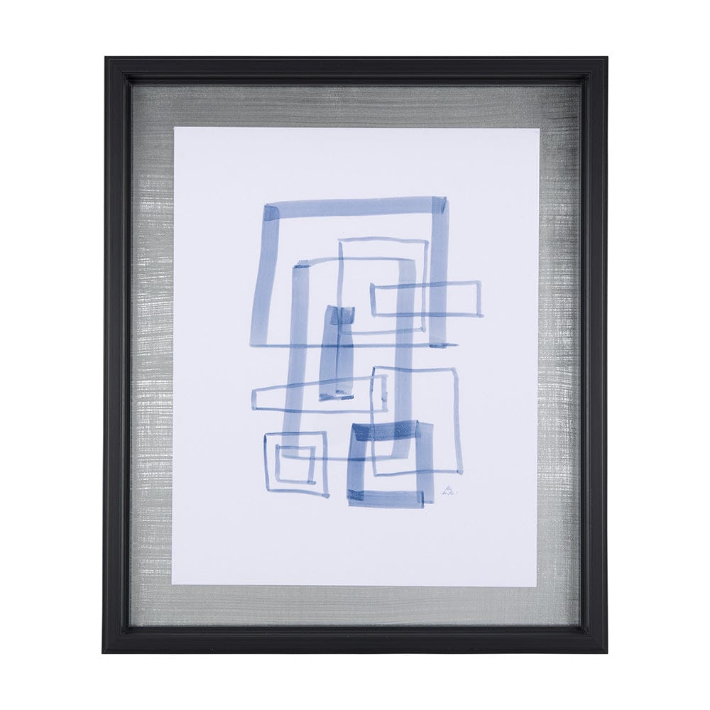 Mercana - Lines IV by Mercana Studio a Hand Embellished Textured Framed Art Print Matted under Glass - 14150 view 1