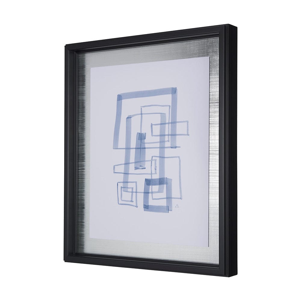 Mercana - Lines IV by Mercana Studio a Hand Embellished Textured Framed Art Print Matted under Glass - 14150 view 2