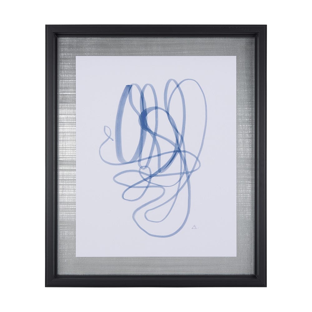Mercana - Lines V by Mercana Studio a Hand Embellished Textured Framed Art Print Matted under Glass - 14151 view 1