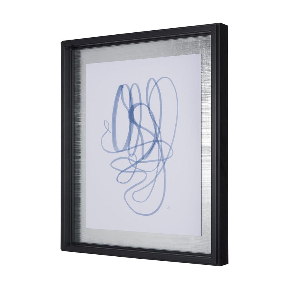 Mercana - Lines V by Mercana Studio a Hand Embellished Textured Framed Art Print Matted under Glass - 14151 view 2