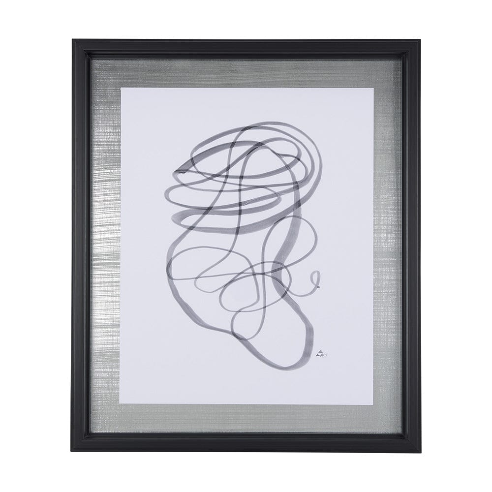 Mercana - Lines VI by Mercana Studio a Hand Embellished Textured Framed Art Print Matted under Glass - 14152 view 1