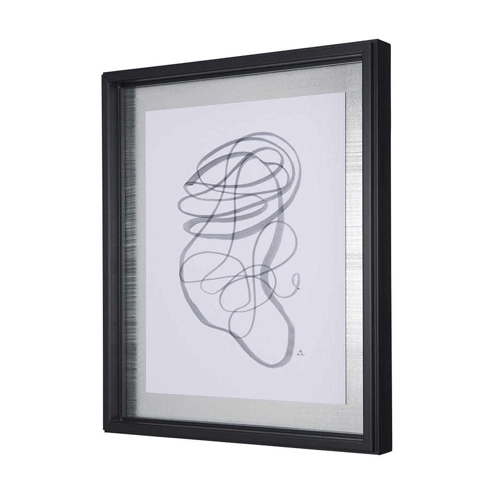 Mercana - Lines VI by Mercana Studio a Hand Embellished Textured Framed Art Print Matted under Glass - 14152 view 2