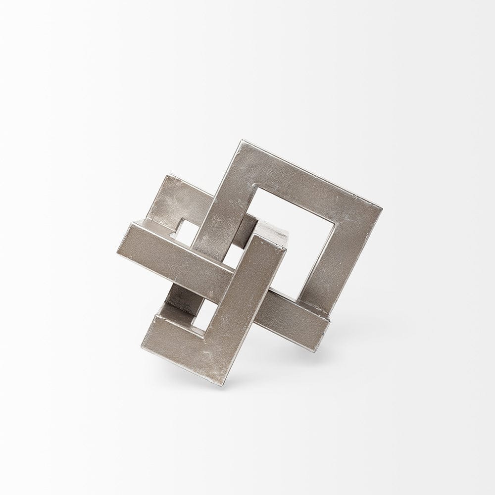 Mercana - Link Small Silver Metal Sculpture Decorative Object - 67014 view 3