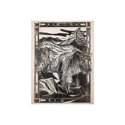 Mercana - Linocut I Ram by Mercana Studio a Hand Embellished Textured Canvas - 101623-S view 1