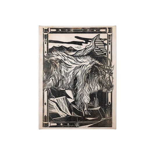 Mercana - Linocut I Ram by Mercana Studio a Hand Embellished Textured Canvas - 101623-S view 1