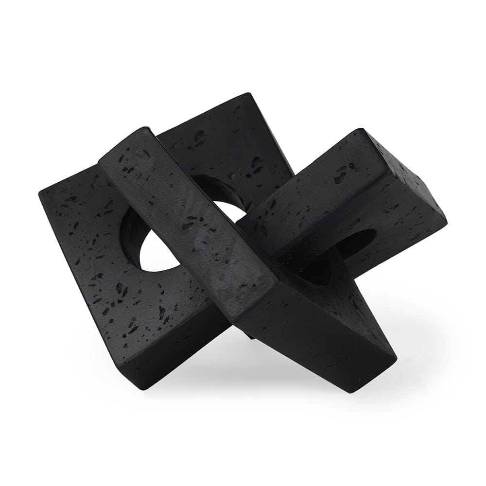 Mercana - Linx Small Matte Black Resin Sculpture Decorative Object - 70175 view 1